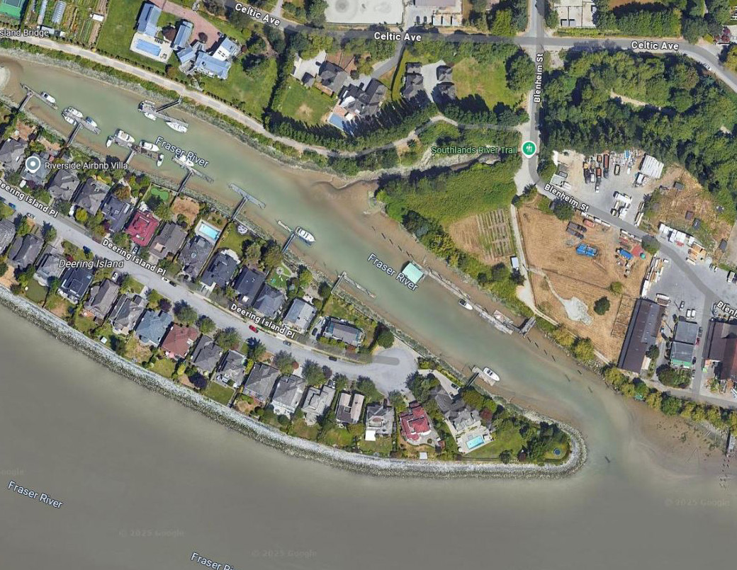 Satellite view of the property grounds